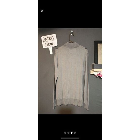 Carbon quarter zip argyle sweater large - Picture 3 of 4